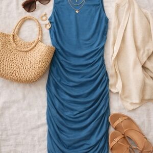 Sleeveless Blue Dress